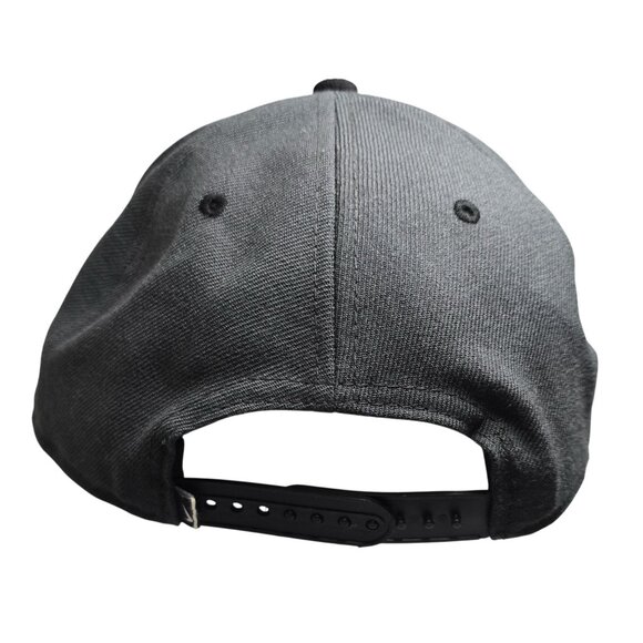 Nike Snapback Hat Gray/Black Neon Yellow "Just Do It" Embroidery Adjustable One - Picture 4 of 9